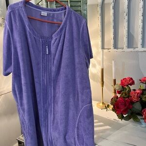 Croft & Barrow Purple Zip-Up Robe